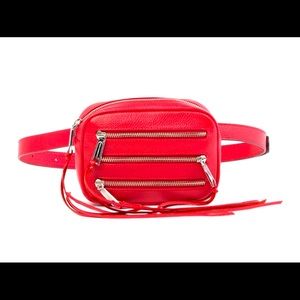 Rebecca Minkoff red bum belt bag fannypack zipper